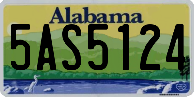 AL license plate 5AS5124