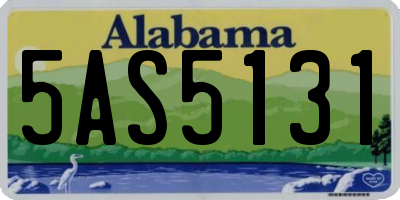 AL license plate 5AS5131
