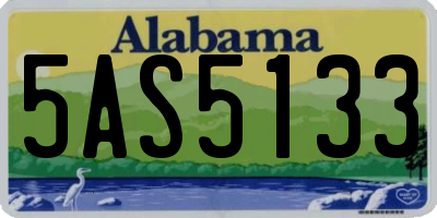 AL license plate 5AS5133