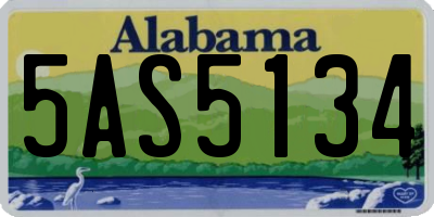 AL license plate 5AS5134