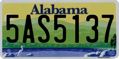 AL license plate 5AS5137