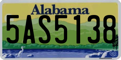 AL license plate 5AS5138