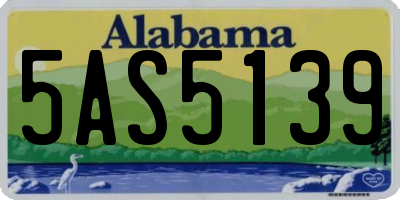 AL license plate 5AS5139