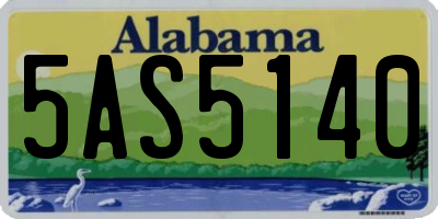 AL license plate 5AS5140