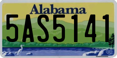 AL license plate 5AS5141