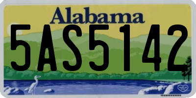 AL license plate 5AS5142