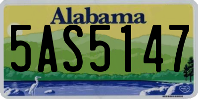 AL license plate 5AS5147