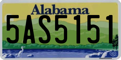 AL license plate 5AS5151