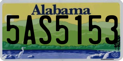 AL license plate 5AS5153