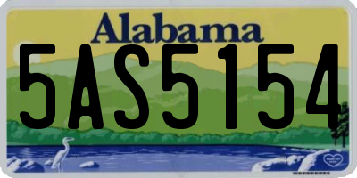 AL license plate 5AS5154
