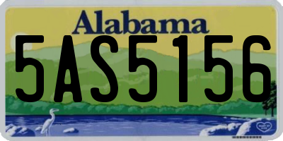 AL license plate 5AS5156