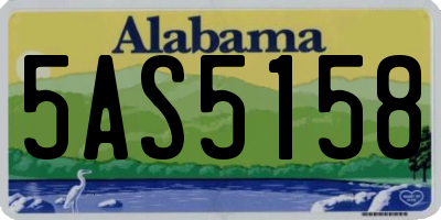 AL license plate 5AS5158