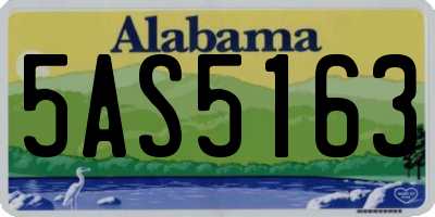 AL license plate 5AS5163