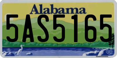 AL license plate 5AS5165