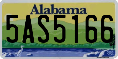 AL license plate 5AS5166