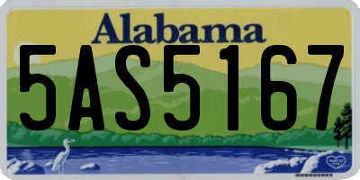 AL license plate 5AS5167