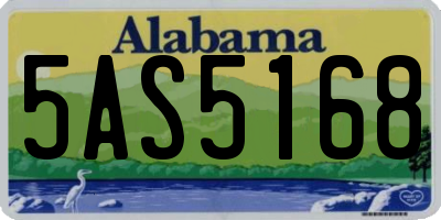 AL license plate 5AS5168