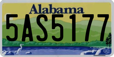 AL license plate 5AS5177
