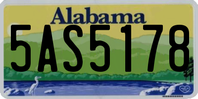 AL license plate 5AS5178