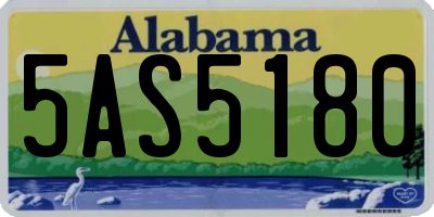 AL license plate 5AS5180