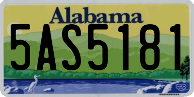 AL license plate 5AS5181