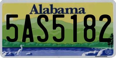 AL license plate 5AS5182