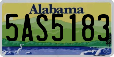 AL license plate 5AS5183