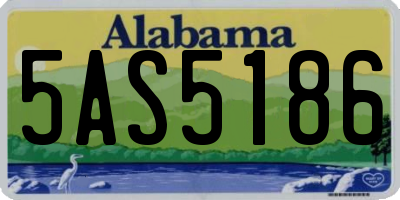 AL license plate 5AS5186