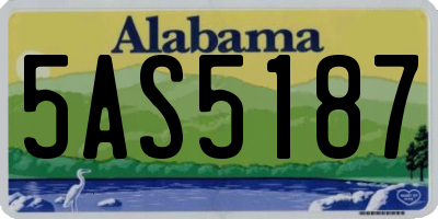 AL license plate 5AS5187