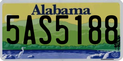 AL license plate 5AS5188