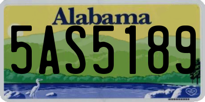 AL license plate 5AS5189