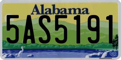 AL license plate 5AS5191