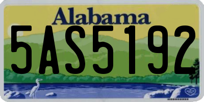 AL license plate 5AS5192