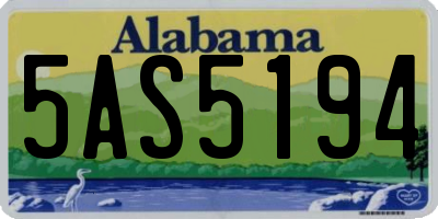 AL license plate 5AS5194