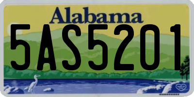 AL license plate 5AS5201