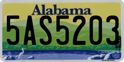 AL license plate 5AS5203