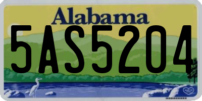 AL license plate 5AS5204