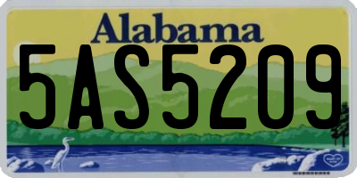 AL license plate 5AS5209