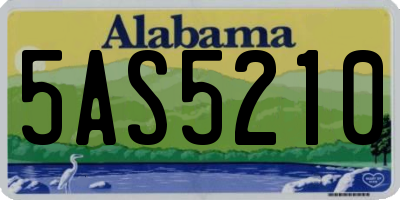 AL license plate 5AS5210