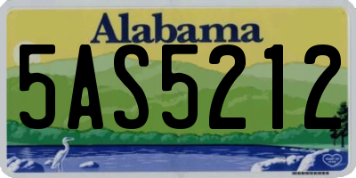 AL license plate 5AS5212