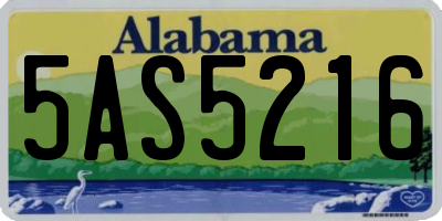AL license plate 5AS5216