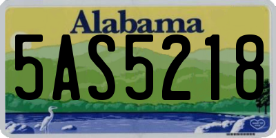 AL license plate 5AS5218