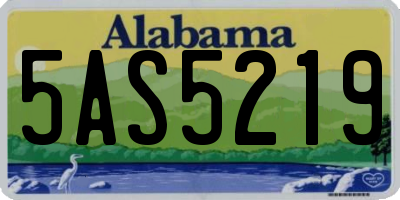AL license plate 5AS5219