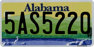 AL license plate 5AS5220