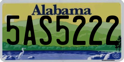 AL license plate 5AS5222