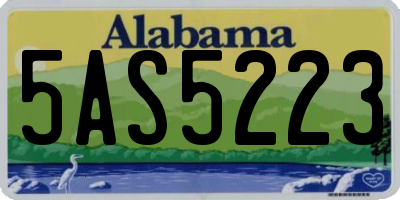 AL license plate 5AS5223