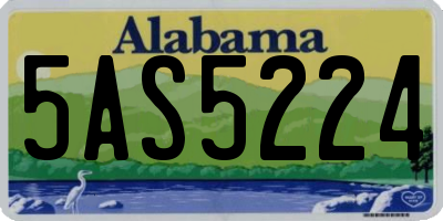 AL license plate 5AS5224