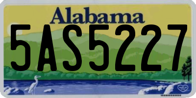 AL license plate 5AS5227