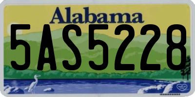 AL license plate 5AS5228
