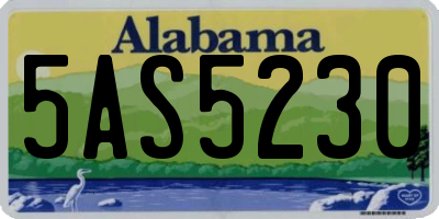 AL license plate 5AS5230